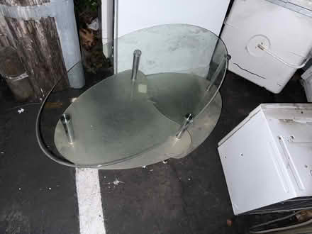 Photo of free Small glass coffee table-metal legs (Valencia Avenue, Sunnyvale) #2