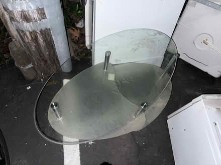 Photo of free Small glass coffee table-metal legs (Valencia Avenue, Sunnyvale) #1