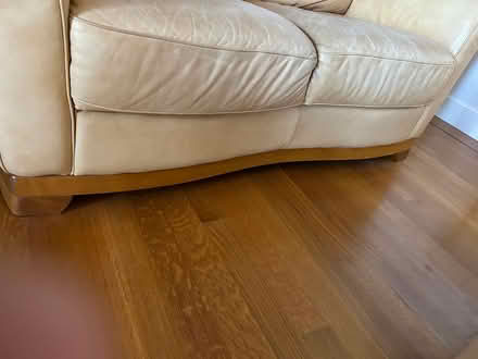 Photo of free Leather loveseat (Portola Valley) #2