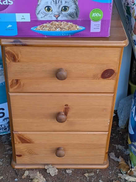 Photo of free Pine bedside drawers (Barnards green WR14 3) #1