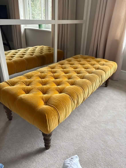 Photo of free Velvet footstool (KT8 East Molesey) #1