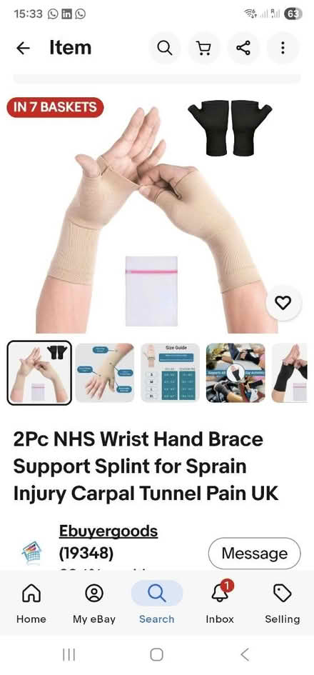 Photo of free 2Pc NHS Wrist Hand Brace Support (Eastbourne) #1