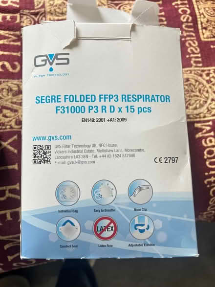 Photo of free FFP3 respirator masks (Kettering NN15) #1
