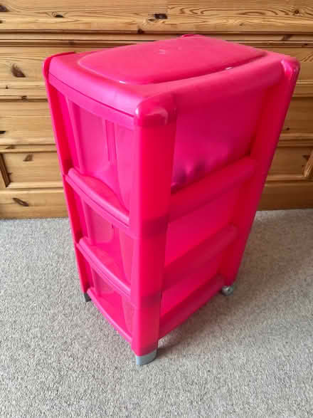 Photo of free Plastic three draws pink (Kettering NN15) #1