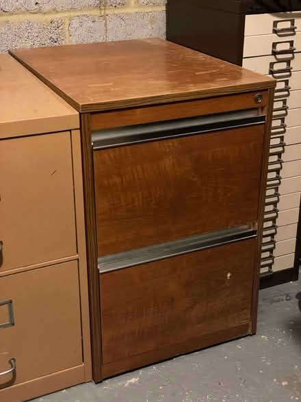 Photo of free 2 drawer wood filing cabinet (Rochester) #1