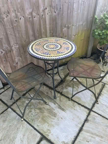 Photo of free Bistro Table and Chairs (Hutton Mount CM13) #1