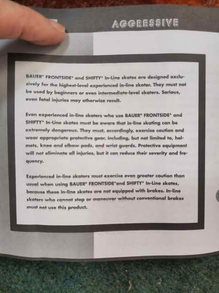 Photo of free 90's Bauer inline skates size 8 (Haddenham CB6) #3