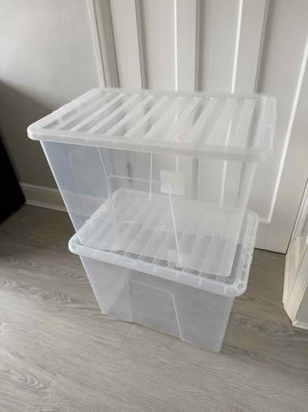 Photo of free 2 x plastic storage boxes (North London) #1