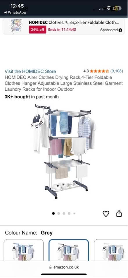 Photo of free Large extensible drying rack (Long Ditton KT7) #1