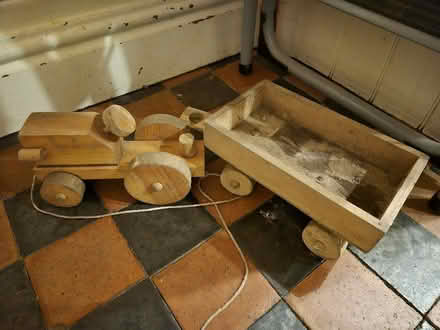 Photo of free Wooden toy tractor and trailer (Central Lancaster LA1) #1