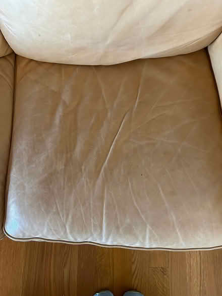 Photo of free Leather loveseat (Portola Valley) #3