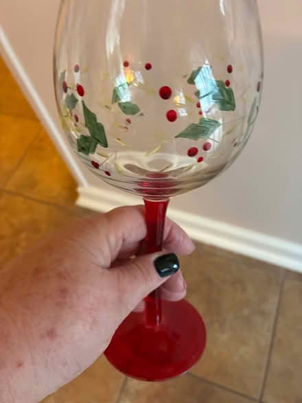 Photo of free Set of holiday wine glasses (Amber meadows 21702) #2