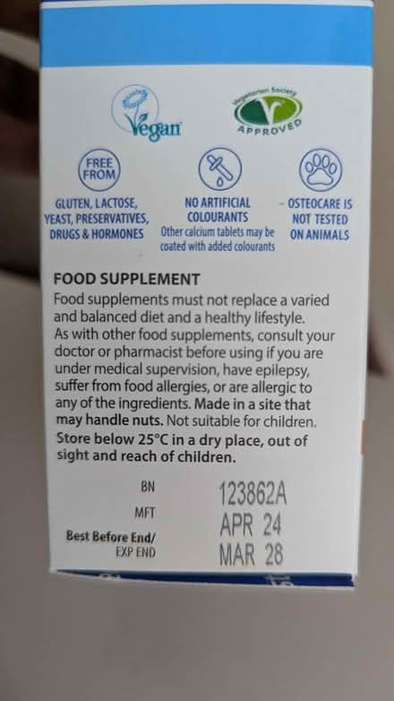 Photo of free Osteocare tablets (SG1 old town) #2