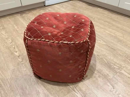 Photo of free Red and gold chenille footrest (needs re-stitching) (New Malden KT3) #3