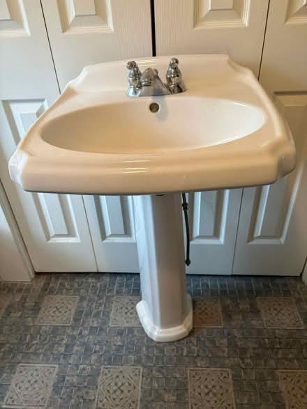 Photo of free Pedestal sink with faucet (Simbury ct) #2