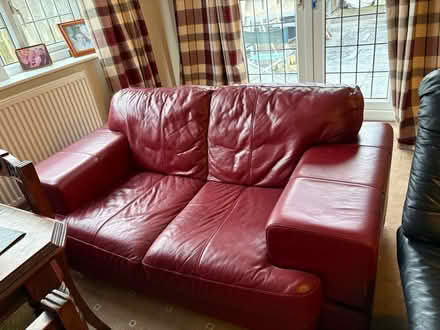 Photo of free Red 2 seater sofa (Borrowash DE72) #3