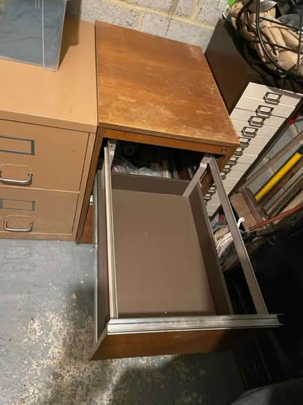Photo of free 2 drawer wood filing cabinet (Rochester) #4