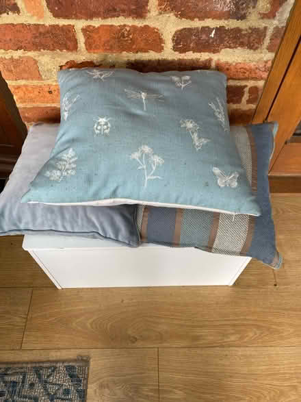 Photo of free Three cushions & covers (Great Bourton, OX17) #1