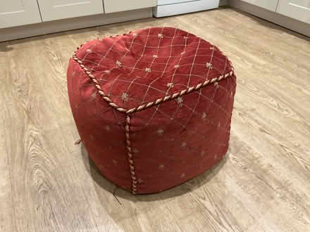 Photo of free Red and gold chenille footrest (needs re-stitching) (New Malden KT3) #2