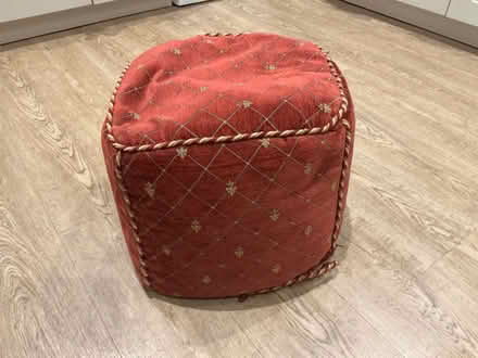 Photo of free Red and gold chenille footrest (needs re-stitching) (New Malden KT3) #1