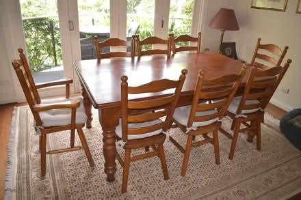 Photo of free Dining Table and eight chairs (Castlecrag 2068) #1