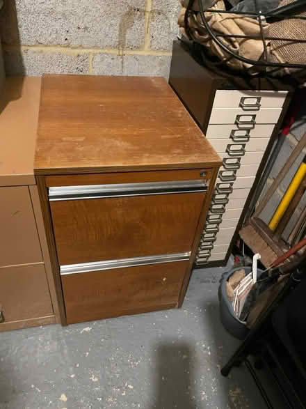 Photo of free 2 drawer wood filing cabinet (Rochester) #2