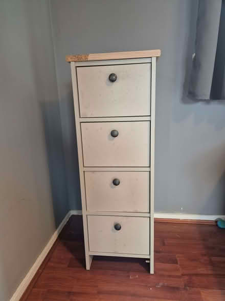 Photo of free 4 drawer narrow chest of drawers (Bathgate EH54) #1