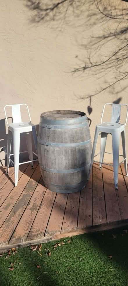 Photo of free wine barrel and bar stools (Walnut Creek) #1