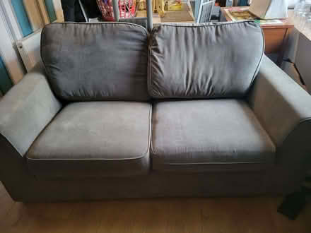 Photo of free Blue solid sofa (Southfields) #1