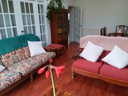 Photo of free 2 sofas & footstool (Sandiway, Northwich) #1