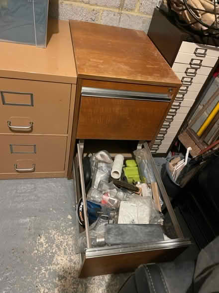 Photo of free 2 drawer wood filing cabinet (Rochester) #3