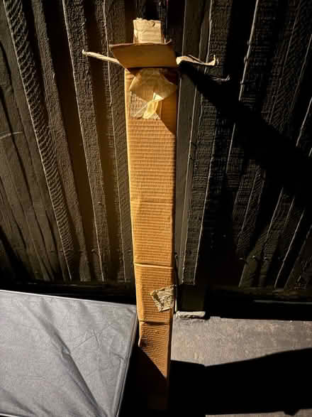 Photo of free Large orange safety umbrella (Valencia Avenue, Sunnyvale) #3