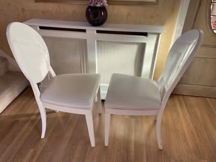 Photo of free Pr8 2hx pair of white chairs (Southport PR8) #1