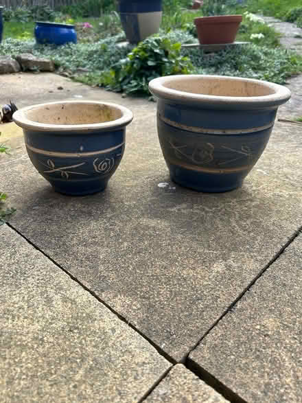 Photo of free Blue Garden pots (Stapleton BS16) #1