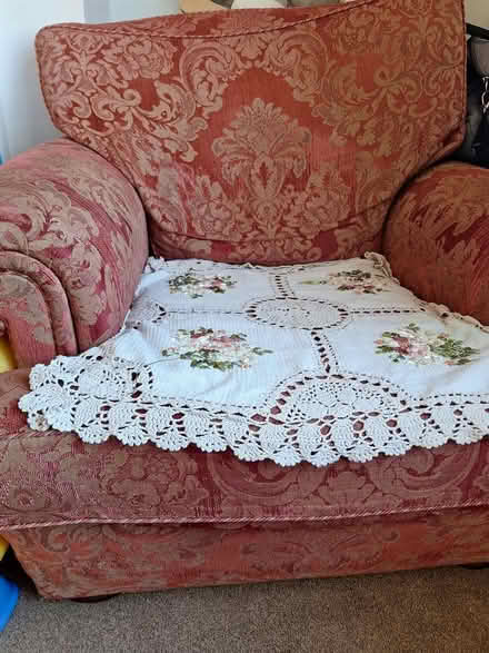 Photo of free 4 seater sofa and Snuggle chair (Shipley) #2