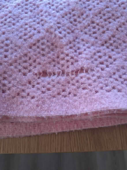Photo of free Pink waffle blanket (damaged) (Bedhampton PO9) #2