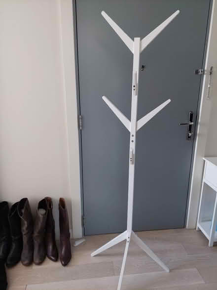 Photo of free White wooden coat rack (N1 Wenlock Road) #1