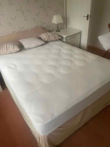 Photo of free Double bed with headboard, mattress and cover . (Aldwick PO21) #2