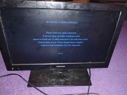 Photo of free TV with dvd player with remote (TN34 blacklands) #1