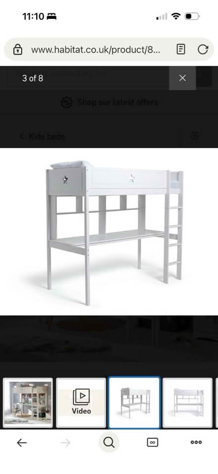 Photo of free Habitat High sleeper bed with desk (TN23) #3