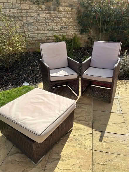 Photo of free Garden chairs and footstool (Chippenham) #1