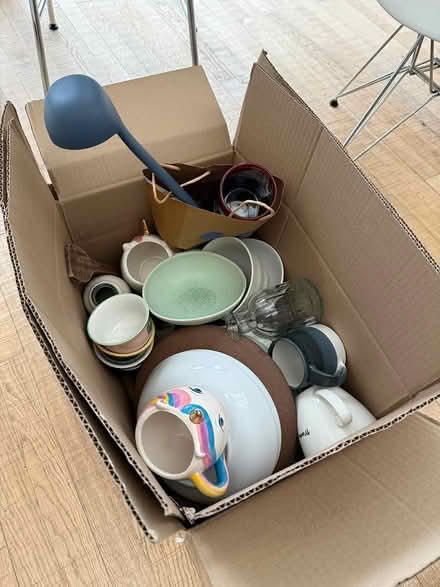 Photo of free Plates & Kitchen Items (HEAVY BOX) (London Fields E8) #1