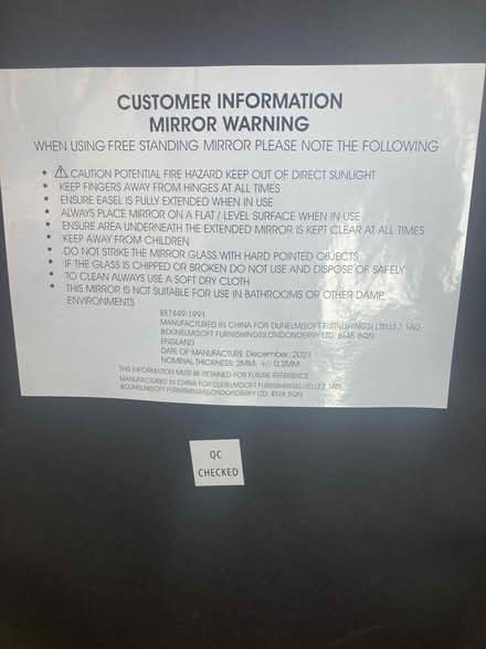 Photo of free Mirror (Chelmsford. CM2) #2