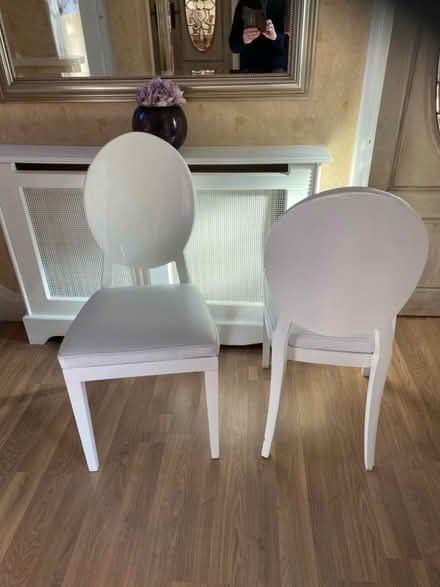 Photo of free Pr8 2hx pair of white chairs (Southport PR8) #2