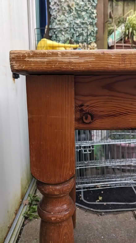 Photo of free Wooden table (Needs some TLC) (PL4 Greenbank.) #4
