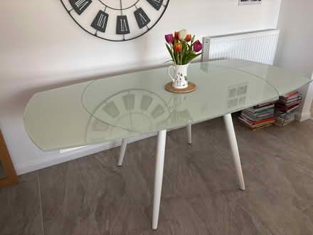 Photo of free White Glass Dining Table (Acle NR13) #3