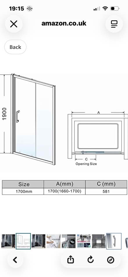 Photo of free Shower door and panel black frame (Shard End B34) #3