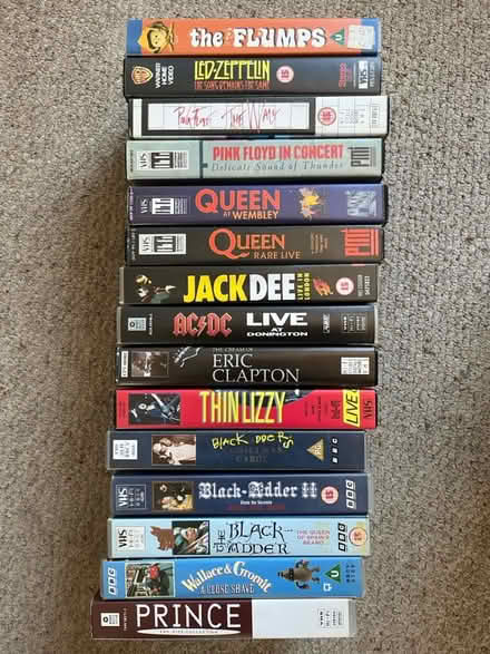 Photo of free VHS tapes Queen, Pink Floyd, etc (M33 near Sale Grammar School) #1