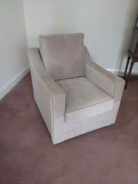 Photo of free Blue sofa with drop down arm (Little Chalfont HP6) #4