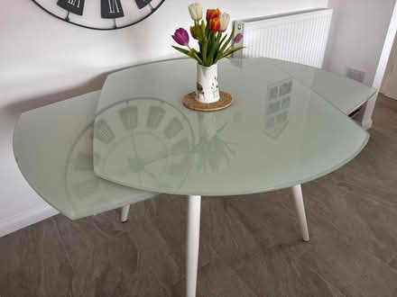 Photo of free White Glass Dining Table (Acle NR13) #1